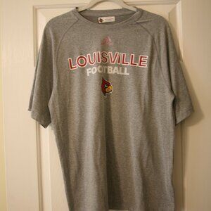 Adidas Men's Louisville Football Performance T-Shirt, Size Medium, Gray